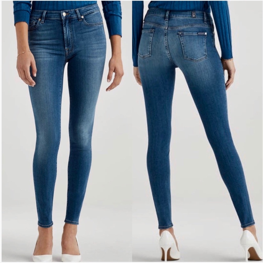7 For All Mankind High Waist Skinny Jeans